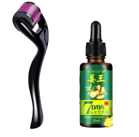 7 Days Hair Growth Serum with 540 Micro-Needle Derma Roller